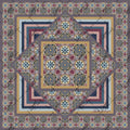 Digital painting of Montevideo mosaics with matching line work.