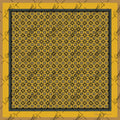 Digital painting of a yellow mosaic inspired by Montevideo.